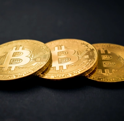 Stack of bitcoins