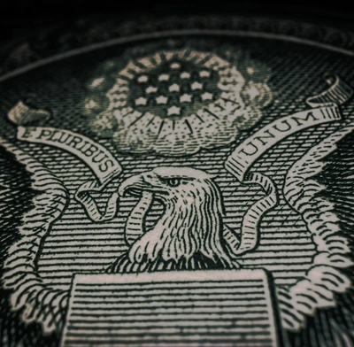 US government logo symbolized on the dollar