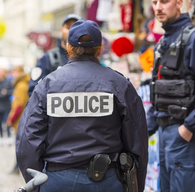 A French police officer