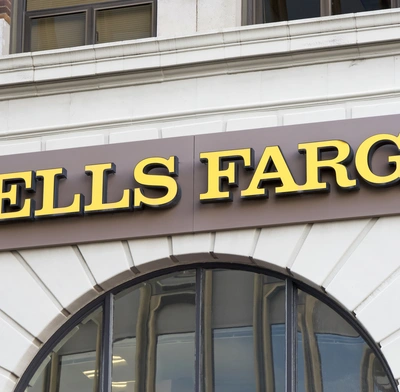 Wells Fargo logo on a building