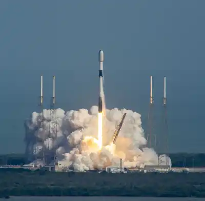 SpaceX rocket taking off