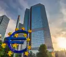 ECB logo outside of their building