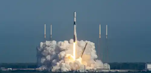 SpaceX rocket taking off