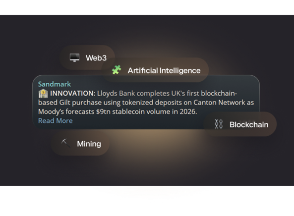 Get updated on news in blockchain technology with Sandmark